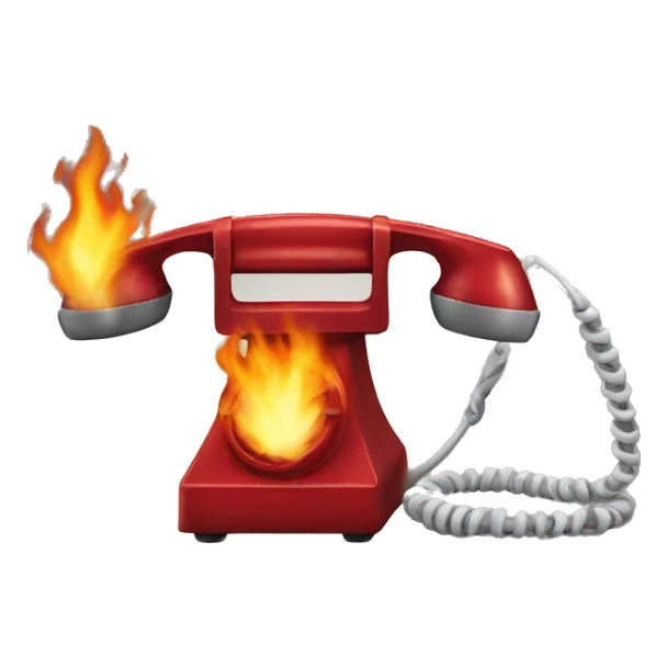 Telefono a fuoco sticker