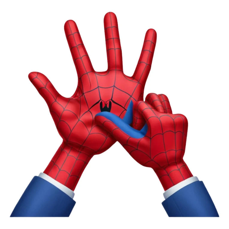 Make Spiderman's hand into an upvote sign 👍 sticker