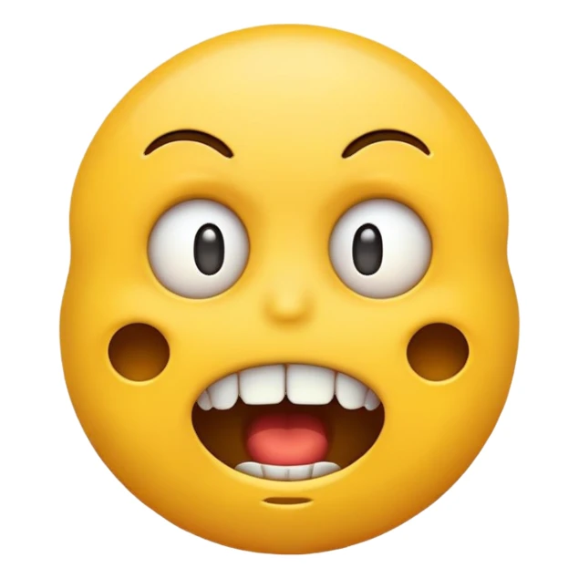 Scared emoji with gritted teeth sticker