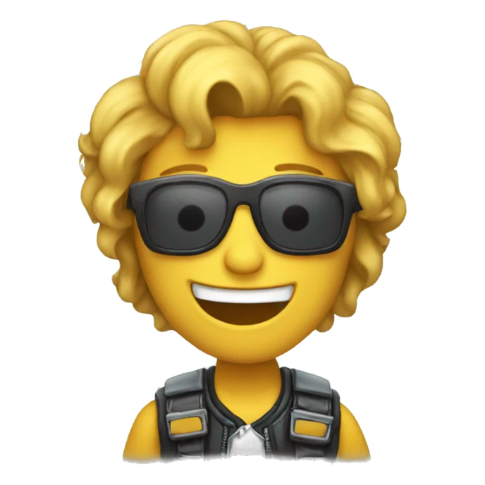 Rockero diciendo hola sticker