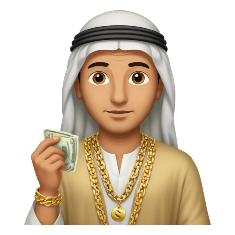 Árabe con dinero  sticker