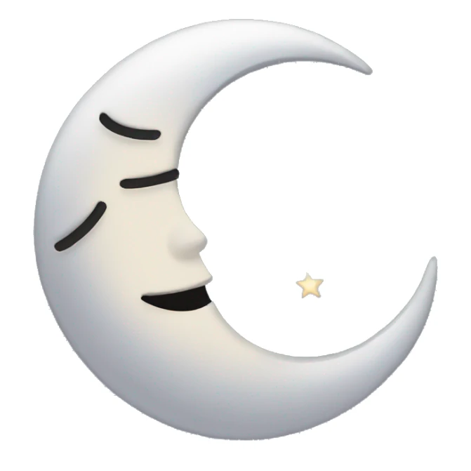 moon with zzz sticker