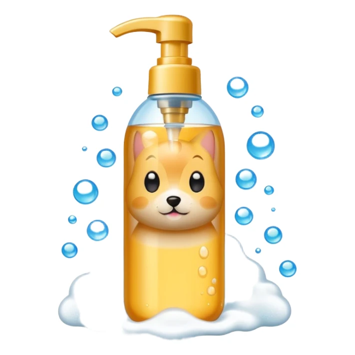 Shampoo for pet with foam sticker