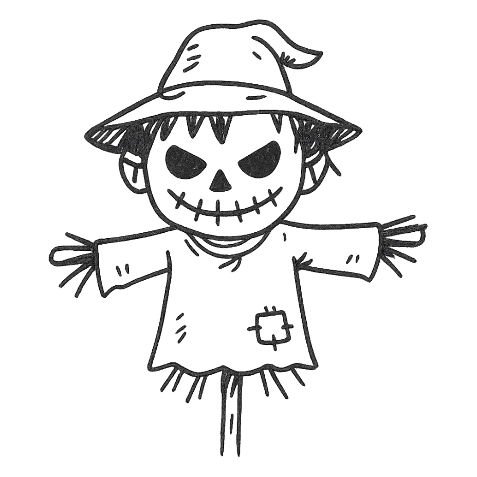 scary scarecrow boy sticker