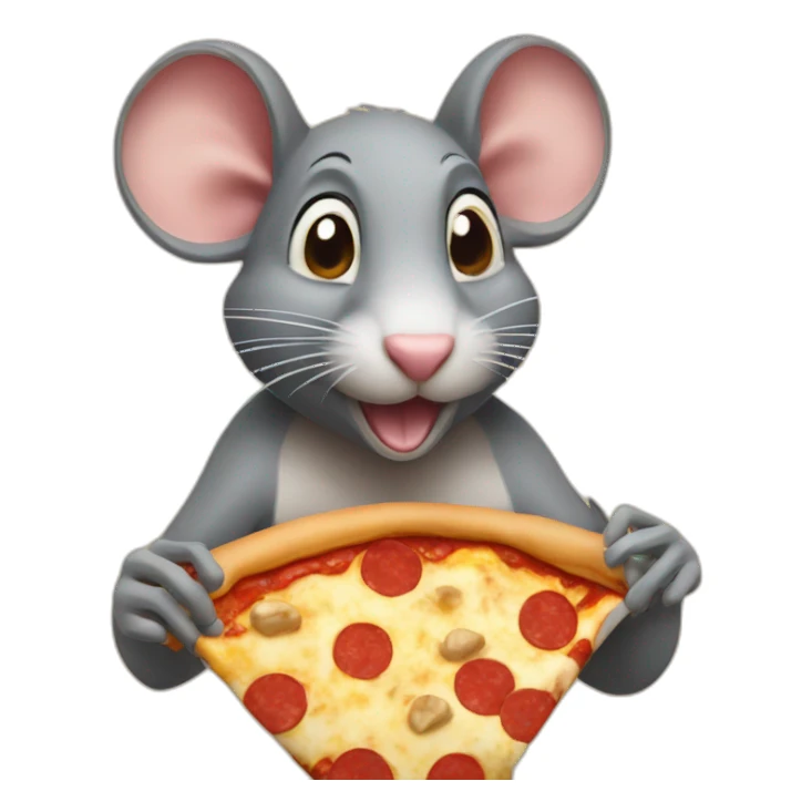 NYC rat eating pizza sticker