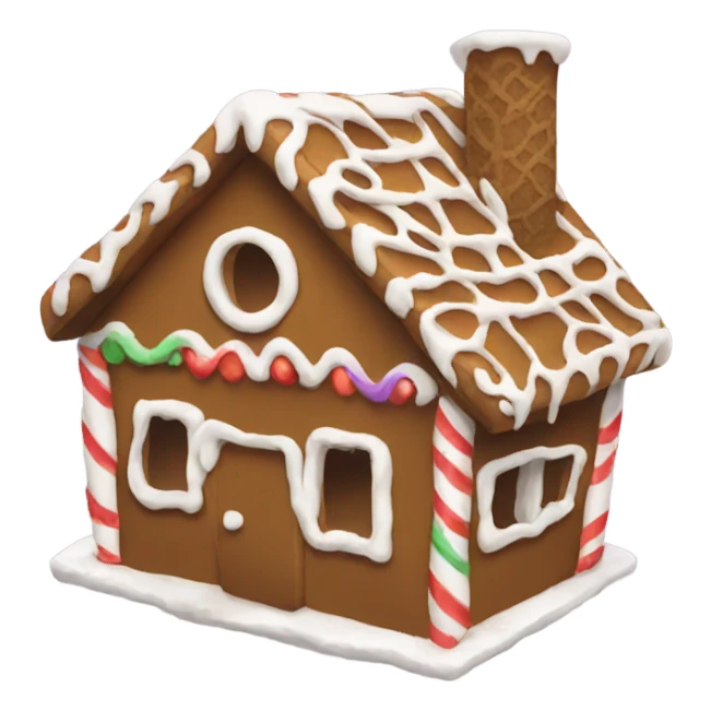 Broken gingerbread house  sticker