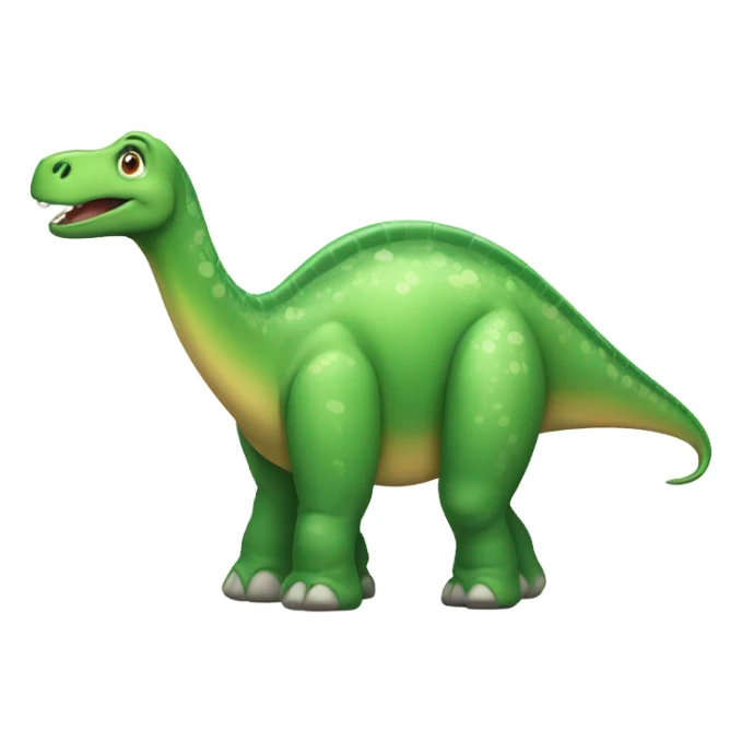 Green brontosaurus sticker