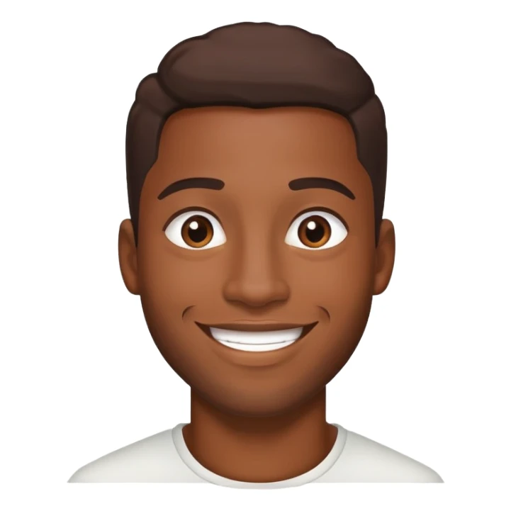 Handsome black guy smiling   sticker