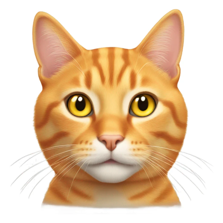 orange tabby cat with yellow eyes  sticker