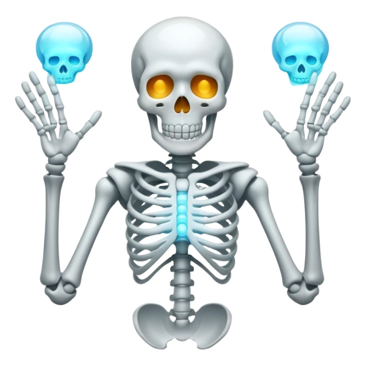 Glowing skeleton ￼ sticker