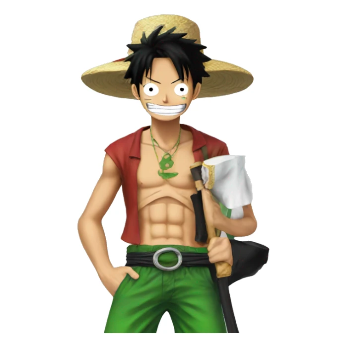 Luffy with zoro sticker