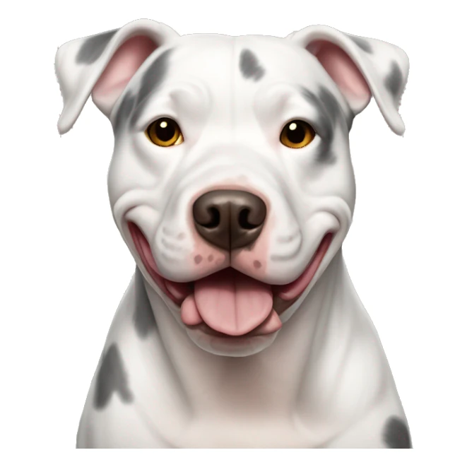 White Merle pitbull  sticker