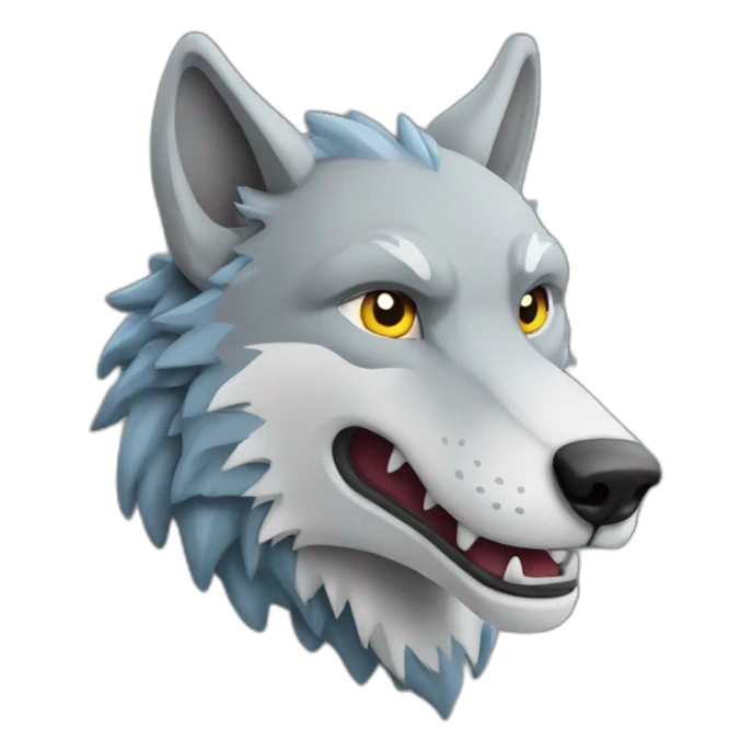 Un loup avec un dragon sticker