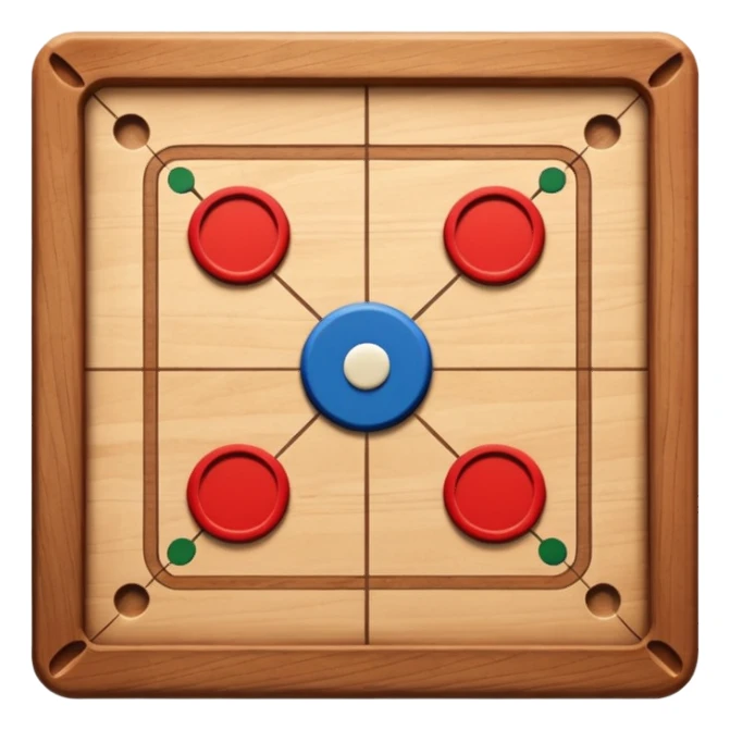 Please create carrom board game emoji in square format sticker