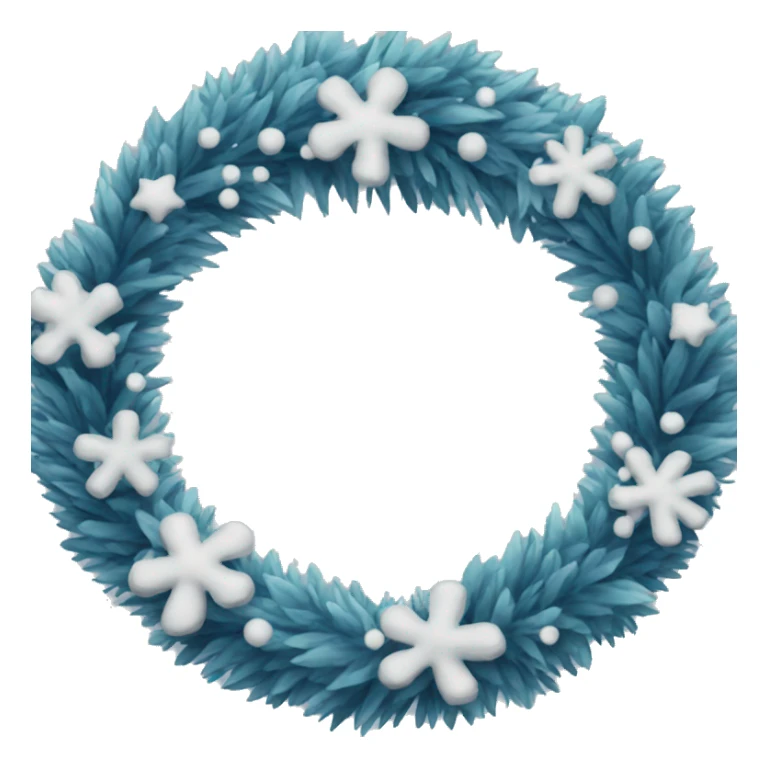 blue Christmas wreath sticker