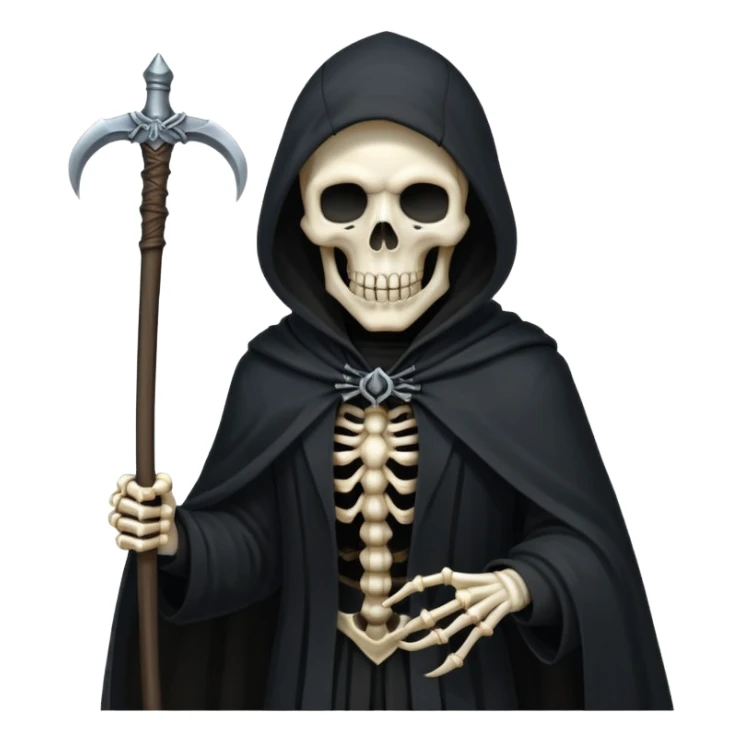 grimm reaper with scythe sticker