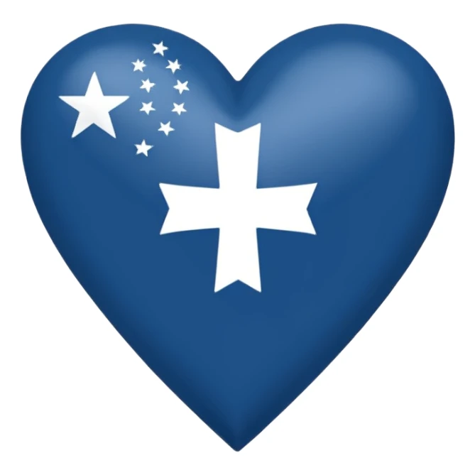 Bandiera micronesia forma cuore sticker