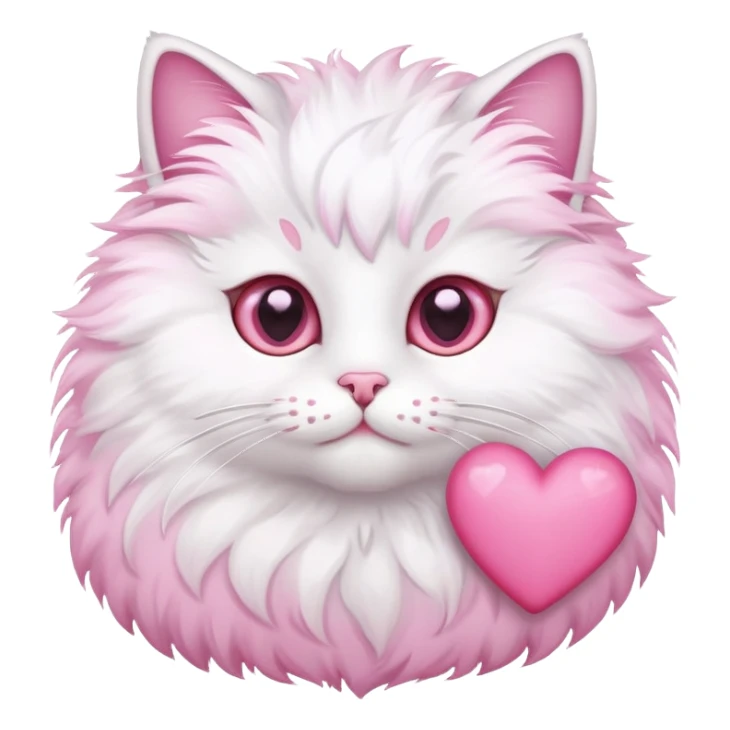 Cat with pink hearts  sticker