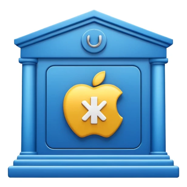 Bank with upload icon sticker