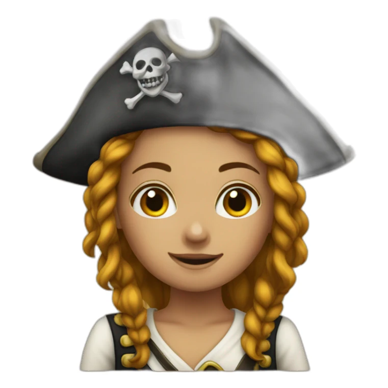 a pirate girl sticker