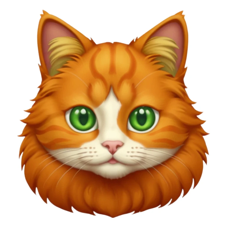 orange cat with green eyes sticker