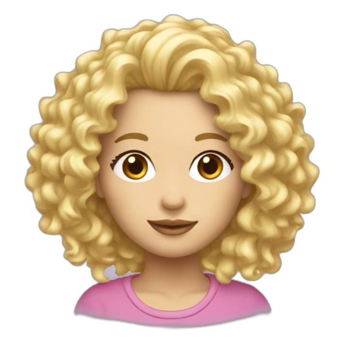 Blond cheveux bouclé sticker