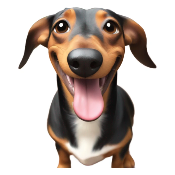 Happy wiener dog sticker