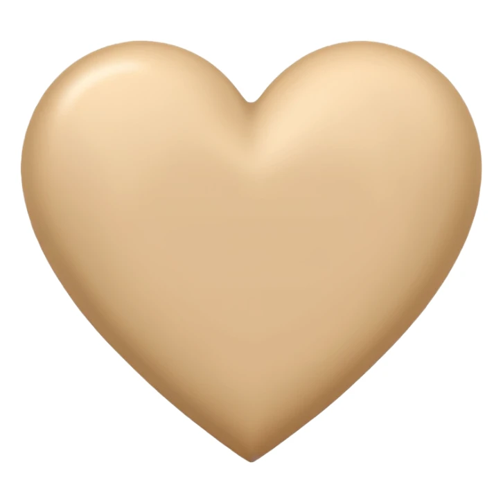 Beige heart sticker