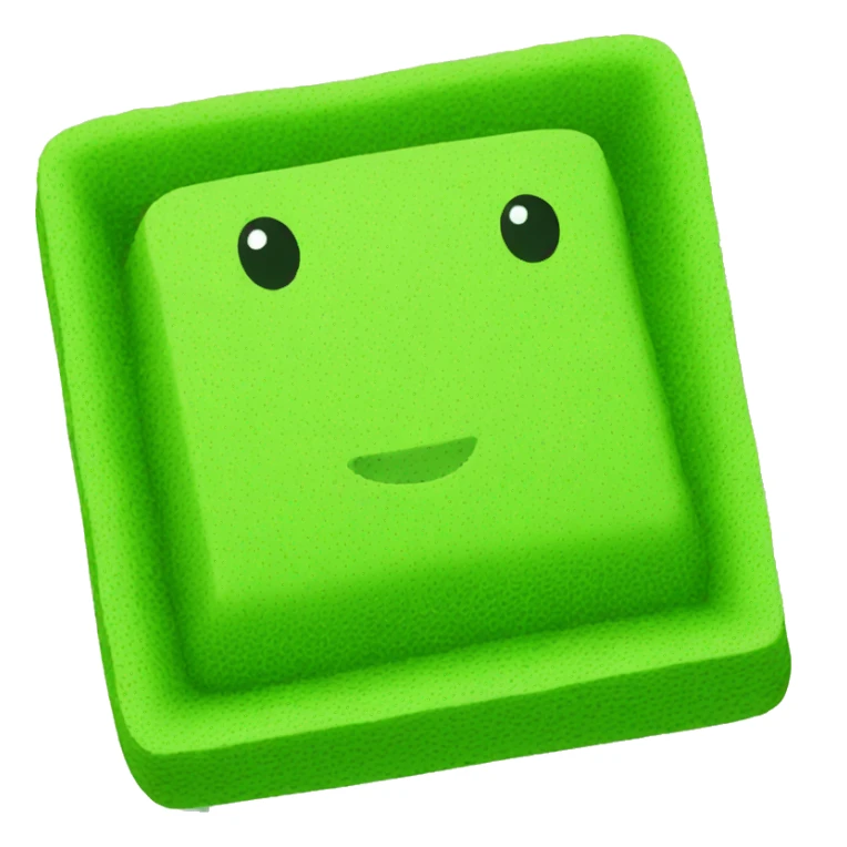 green flat square dish sponge sticker