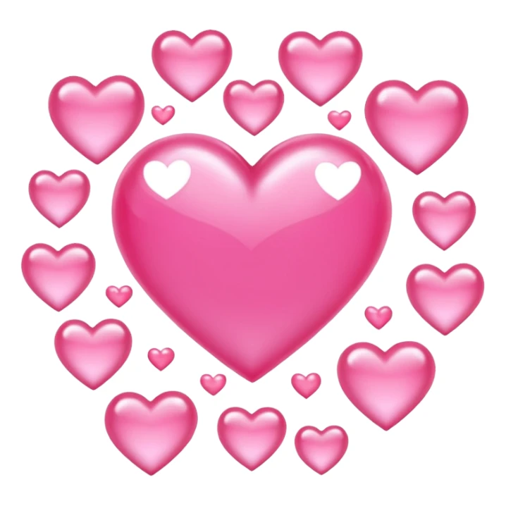 Many pink sailor moon hearts  sticker