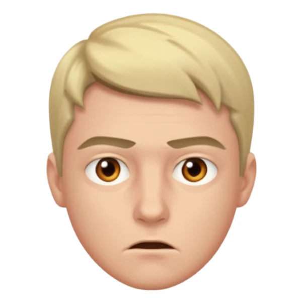 Asher Scott with intense expression sticker