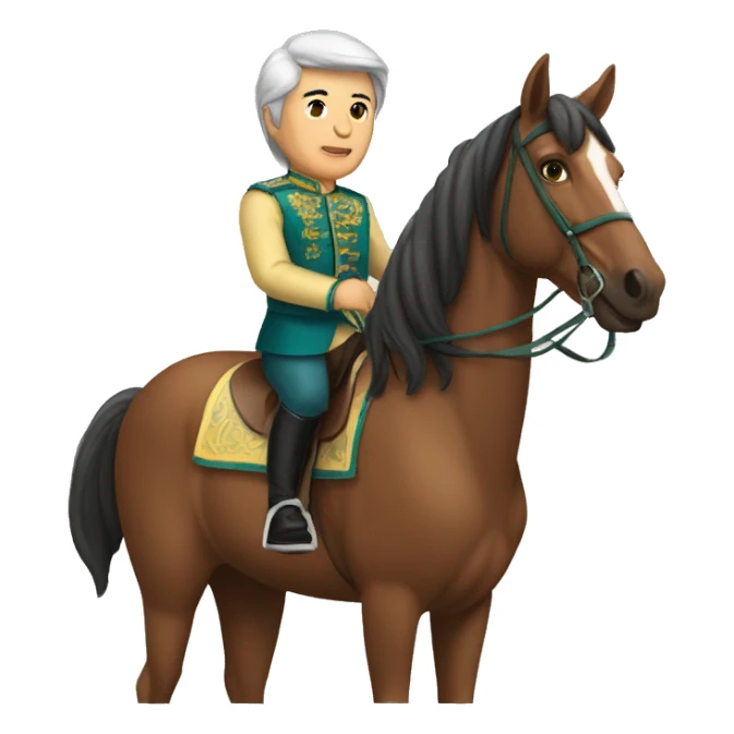 Tokayev with horse full HD sticker