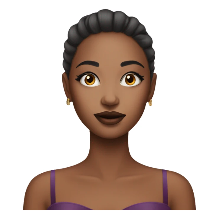 Beautiful girl doing makeup sticker