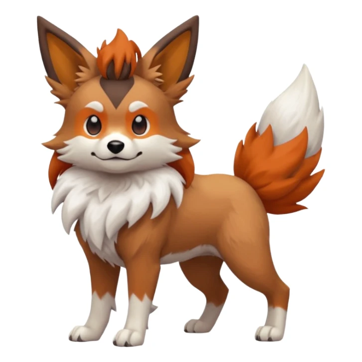Lycanroc-Eevee-Pokémon-Fakémon-creature sticker