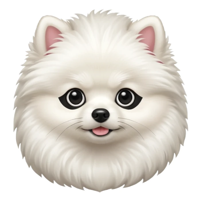 white pomerania sticker