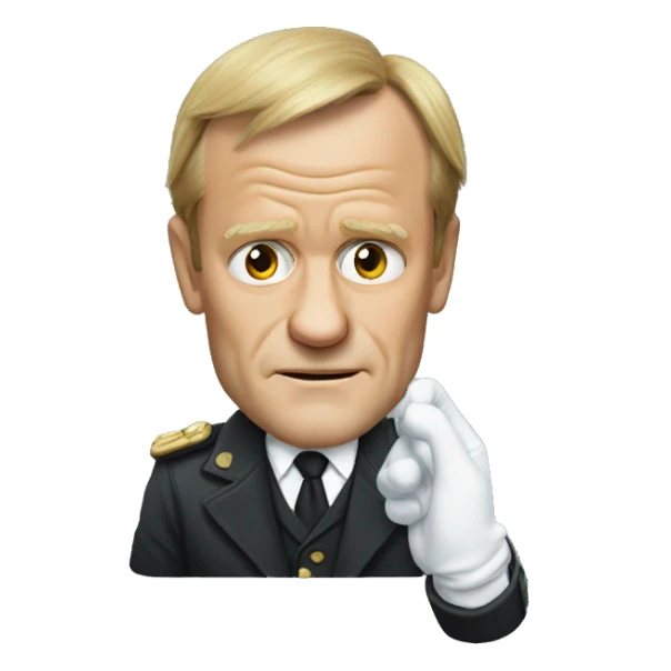 donald tusk wearing gloves sticker