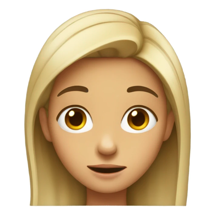 Girl with funny face  sticker