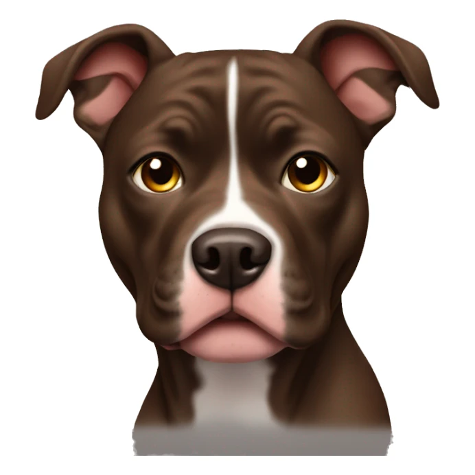 Dark brown Pitbull sticker