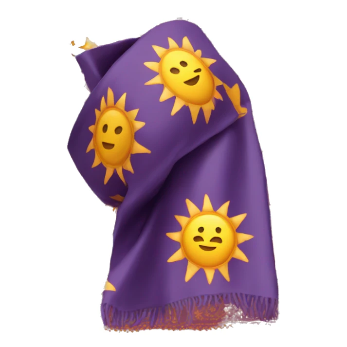 Scarf with sun sticker