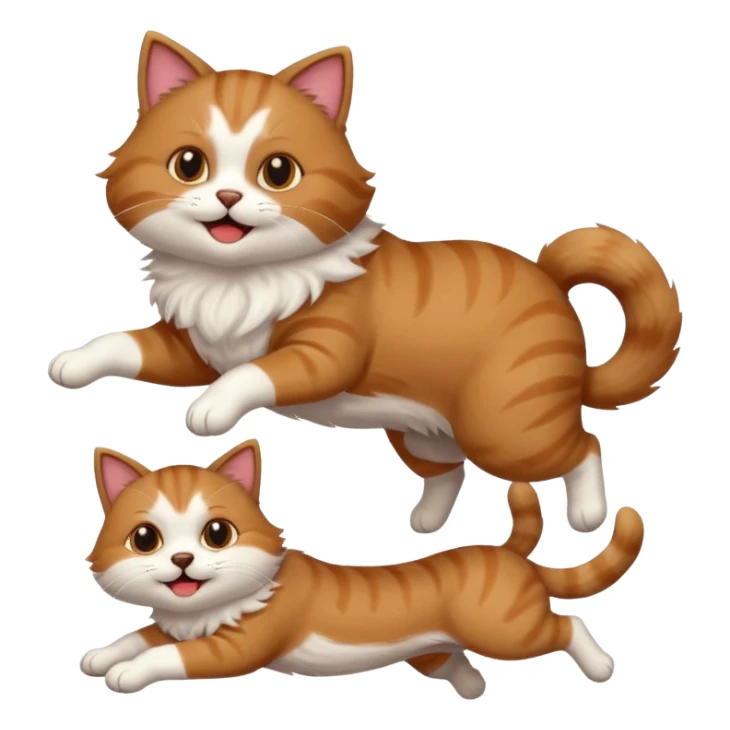 Cat jumping  on top dog sticker