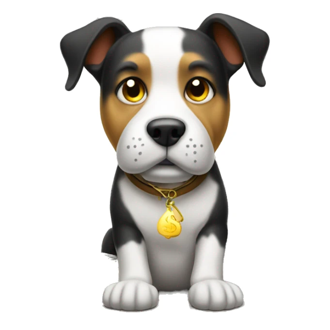 Dog with money  sticker