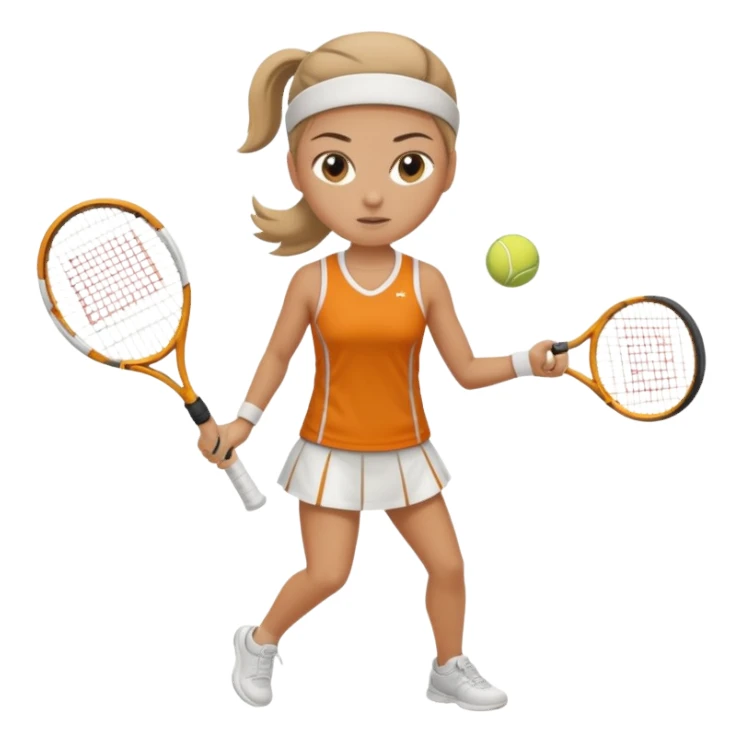 female tennis player sticker