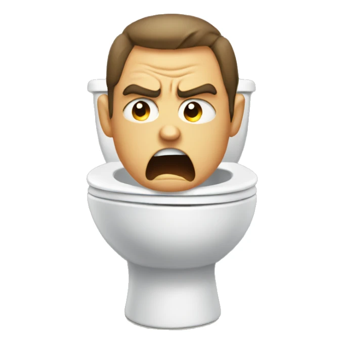 Angry on toilet sticker