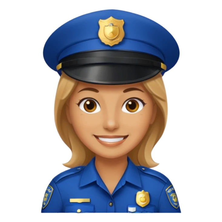 police woman without hat sticker