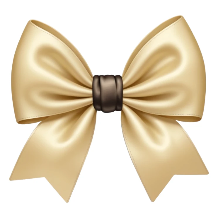 Cream colored bow sticker