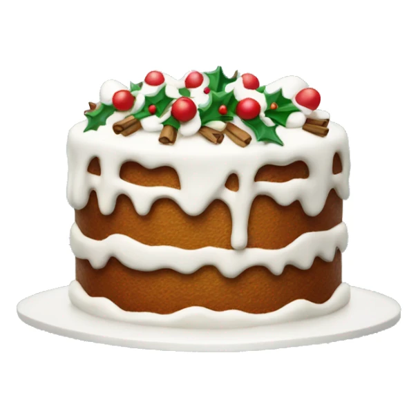Christmas cake sticker