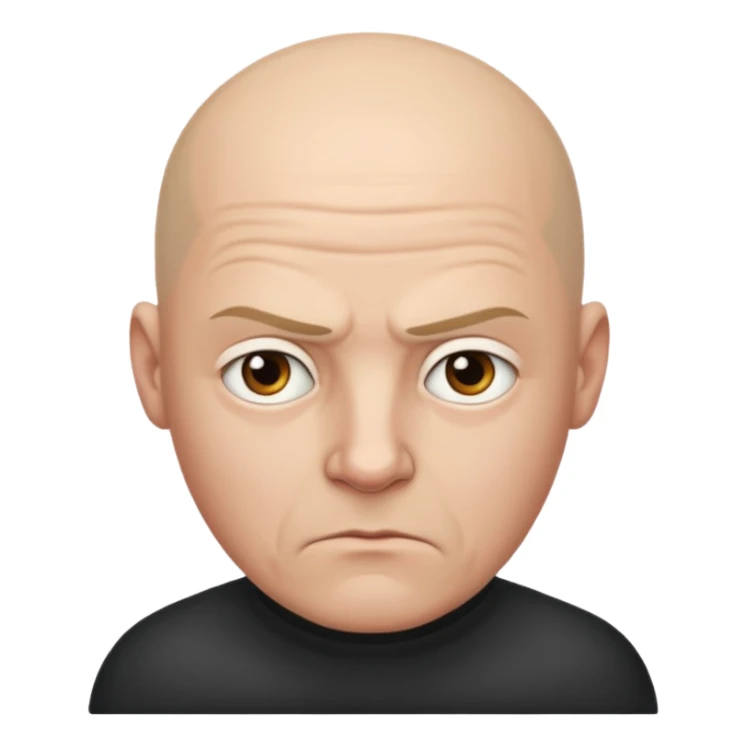 bald white skinned man sticker