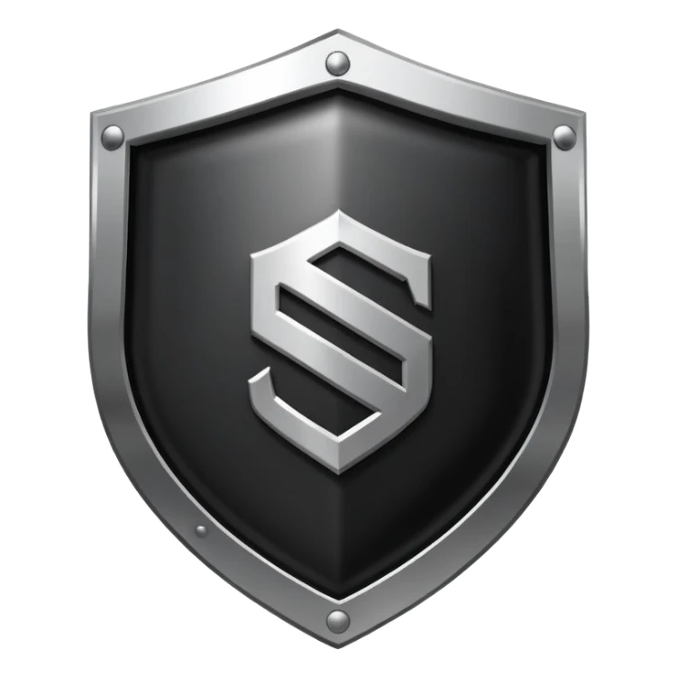 Shield logo with SCO letters in black and white sticker