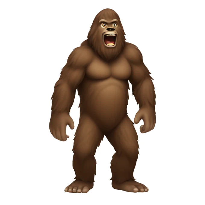 Mountain Bigfoot waving  sticker