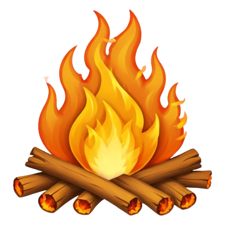 simple bonfire  sticker